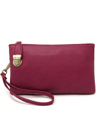 Womens Multi Compartment Functional Crossbody Bag WU020B BURGUNDY